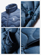 Details of Camel Men's Lite RDS Down Jacket, warm lightweight down jacket with RDS duck down for city and outdoor wear