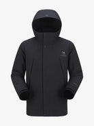 Camel Men’s Interstellar Traverse TOPEAK-TEX® Shell Jacket in black color, designed for trail, urban use with adjustable fit