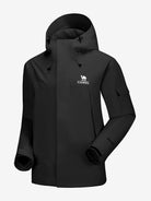 Camel Men’s Interstellar Traverse TOPEAK-TEX® Shell Jacket in black color, waterproof, breathable and windproof for hiking