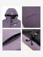 Details of Camel Interstellar Traverse Shell Jacket, built for rain with breathable fabric and durable outdoor construction