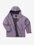 Front view of Camel Interstellar Traverse Shell Jacket, built for rain with breathable fabric and outdoor construction