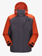 Camel Arctic Sentinel Elite Sorona® 3-in-1 Jacket in gray & orange, extreme waterproof shell, eco fleece liner for outdoors