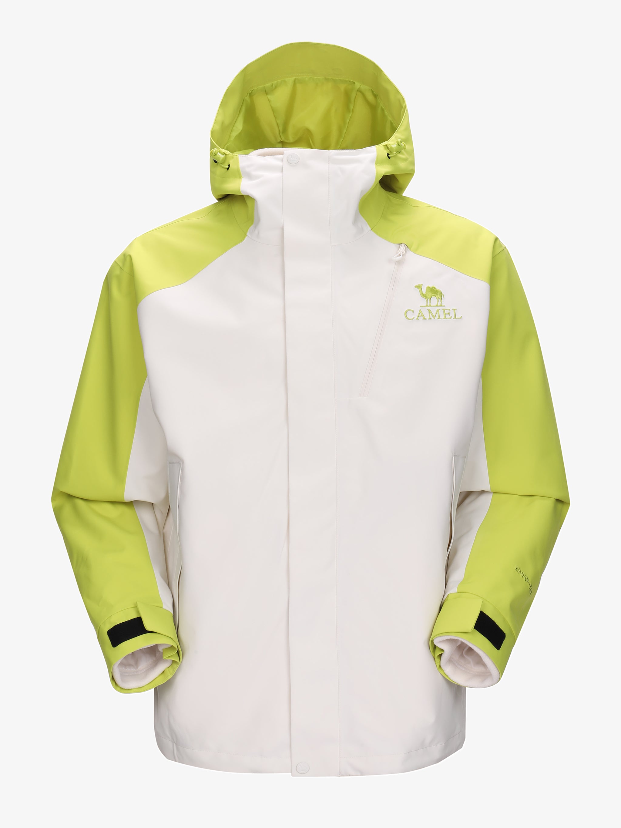 Camel Arctic Sentinel Elite Sorona® 3-in-1 Jacket in sky light green, extreme waterproof shell, eco fleece liner for outdoors