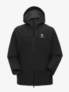 Camel Interstellar Traverse Toray Dermizax® Hardshell Jacket in black color, featuring 3-layer construction for alpine use