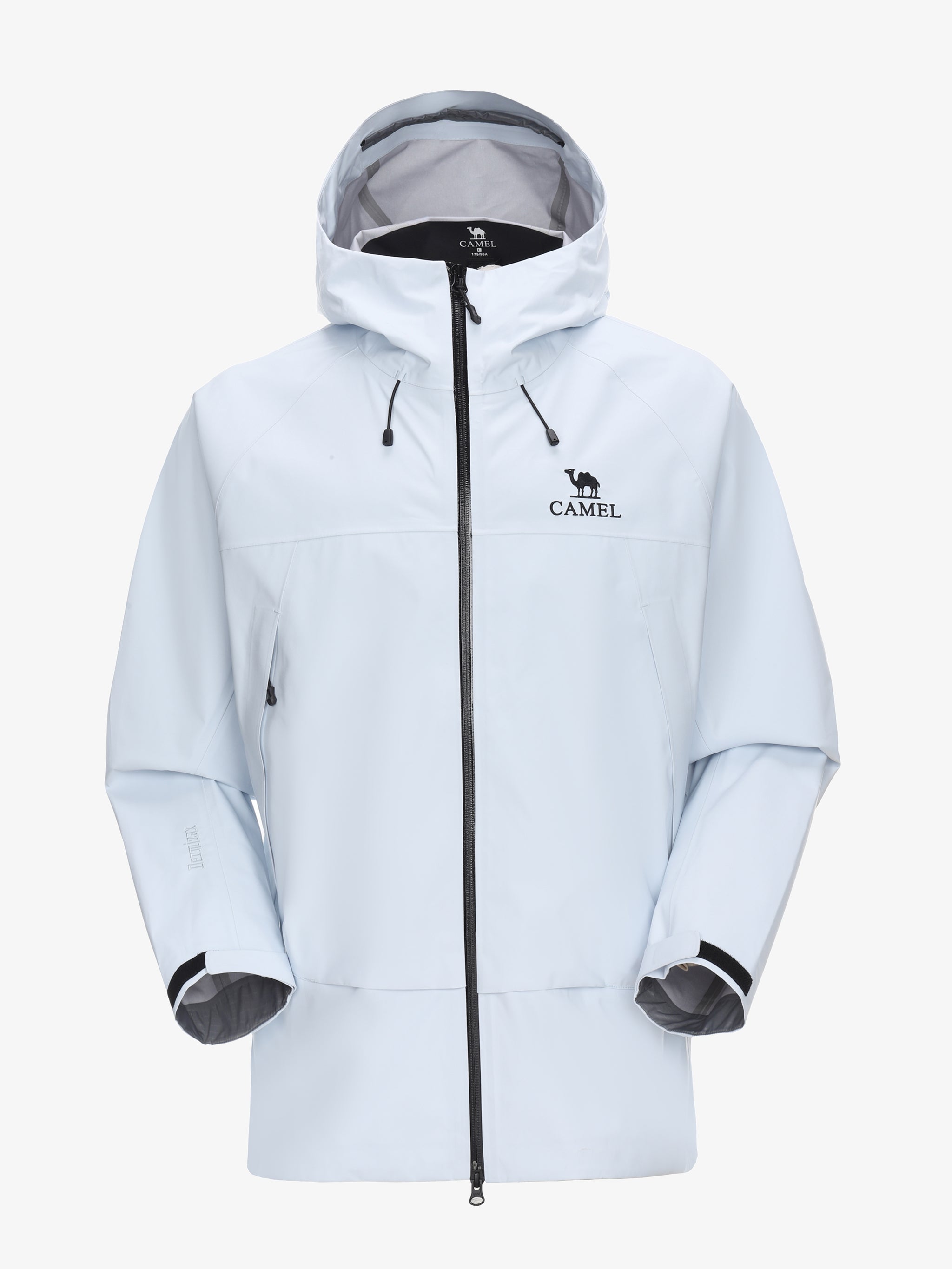 Camel Interstellar Traverse Toray Dermizax® Hardshell Jacket in blue color, featuring 3-layer construction for alpine use