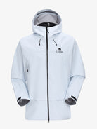 Camel Interstellar Traverse Toray Dermizax® Hardshell Jacket in blue color, featuring 3-layer construction for alpine use