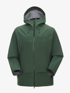 Camel Interstellar Traverse Toray Dermizax® Hardshell Jacket in green color, featuring 3-layer construction for alpine use
