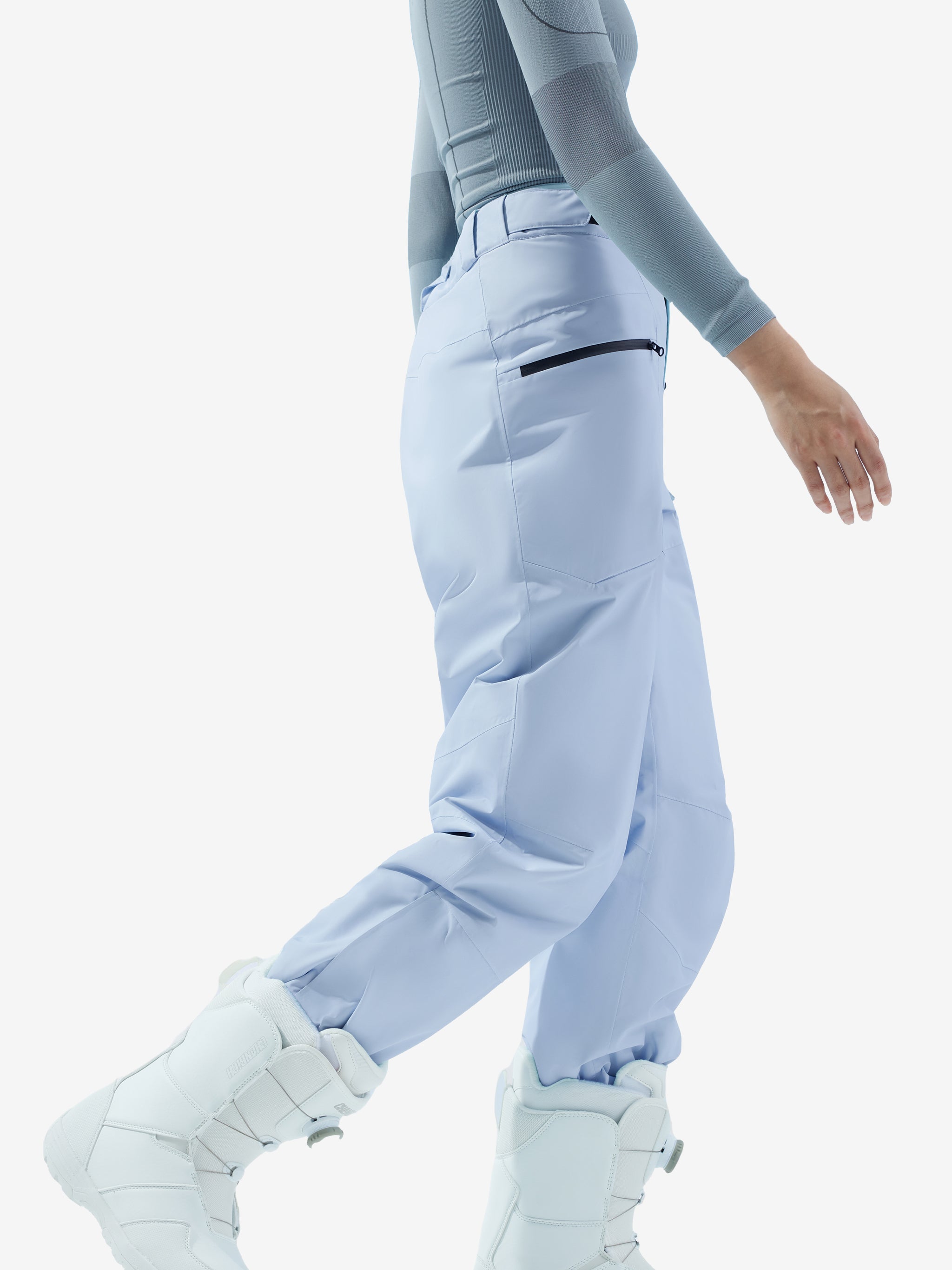 Side view of Camel TPU Snowboard Pants built with TPU membrane, high waterproof rating for snowboarding and winter use