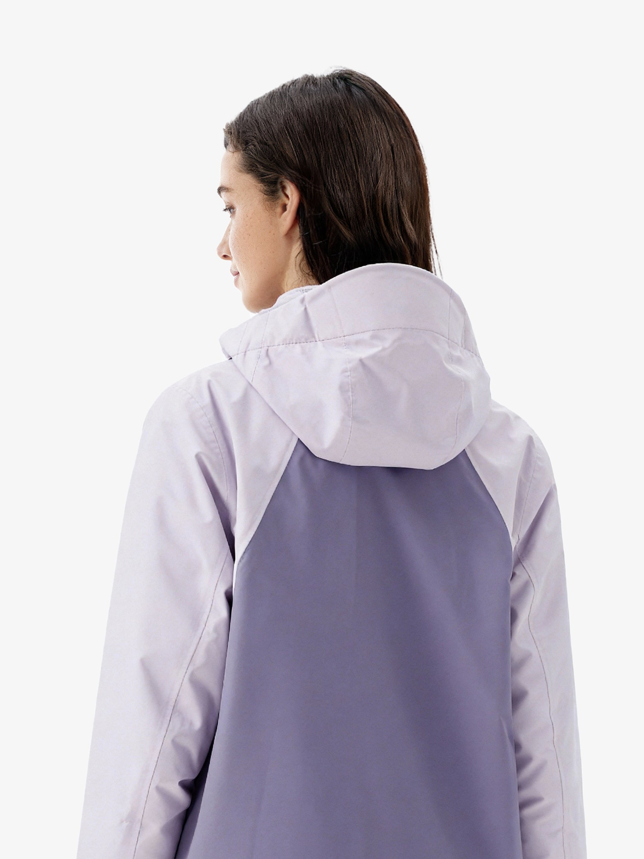 Back view of Camel Women’s Arctic Sentinel Elite Toray Dermizax® 3-in-1 Jacket featuring waterproof shell and thermal fleece