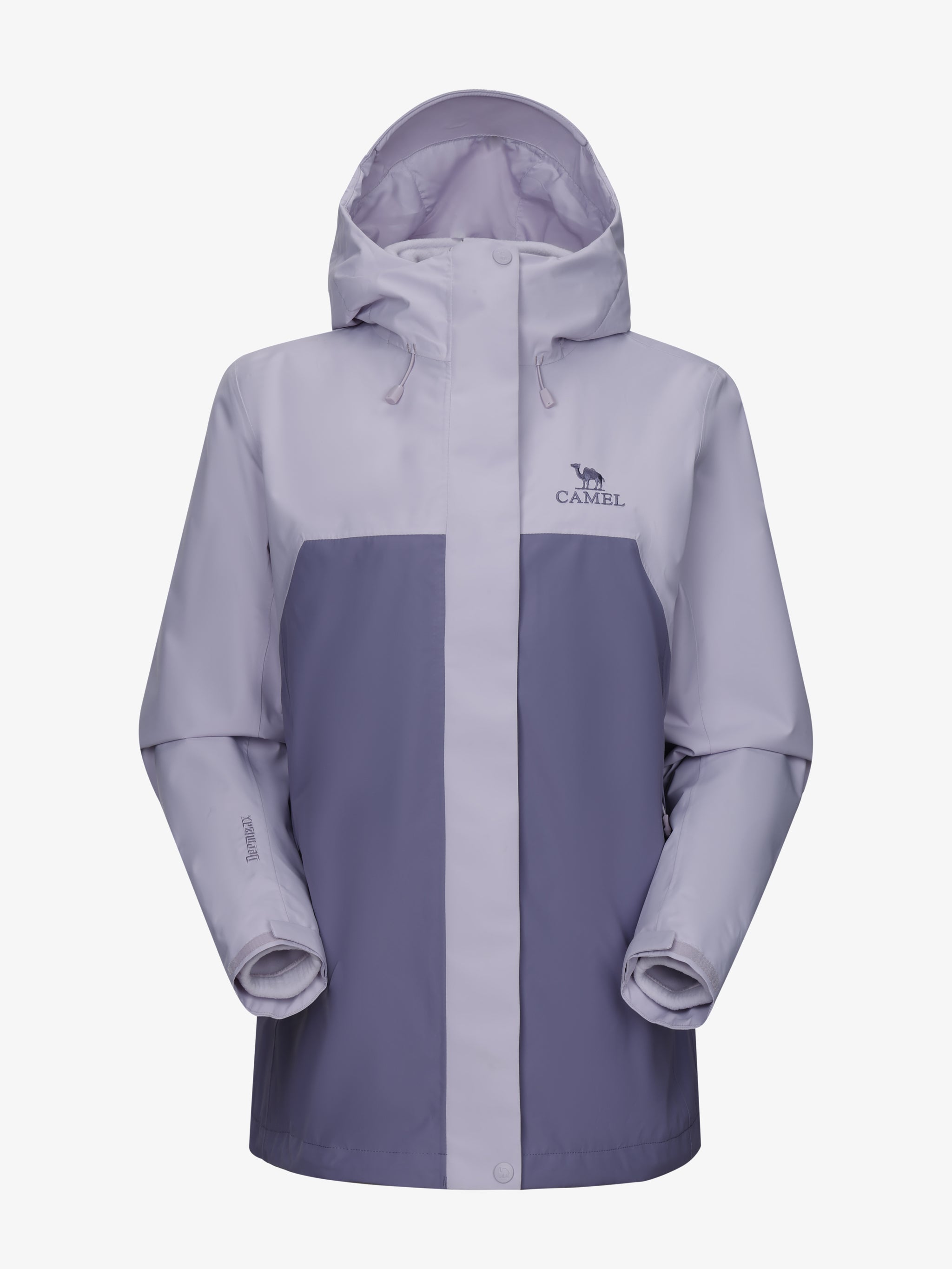 Camel Women’s Arctic Sentinel Elite Toray Dermizax® 3-in-1 Jacket in purple, featuring waterproof shell and thermal fleece