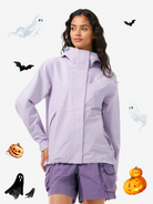 Front view of Camel Women’s Interstellar Lightweight Shell Jacket, highly waterproof, breathable, storm-ready hiking coat