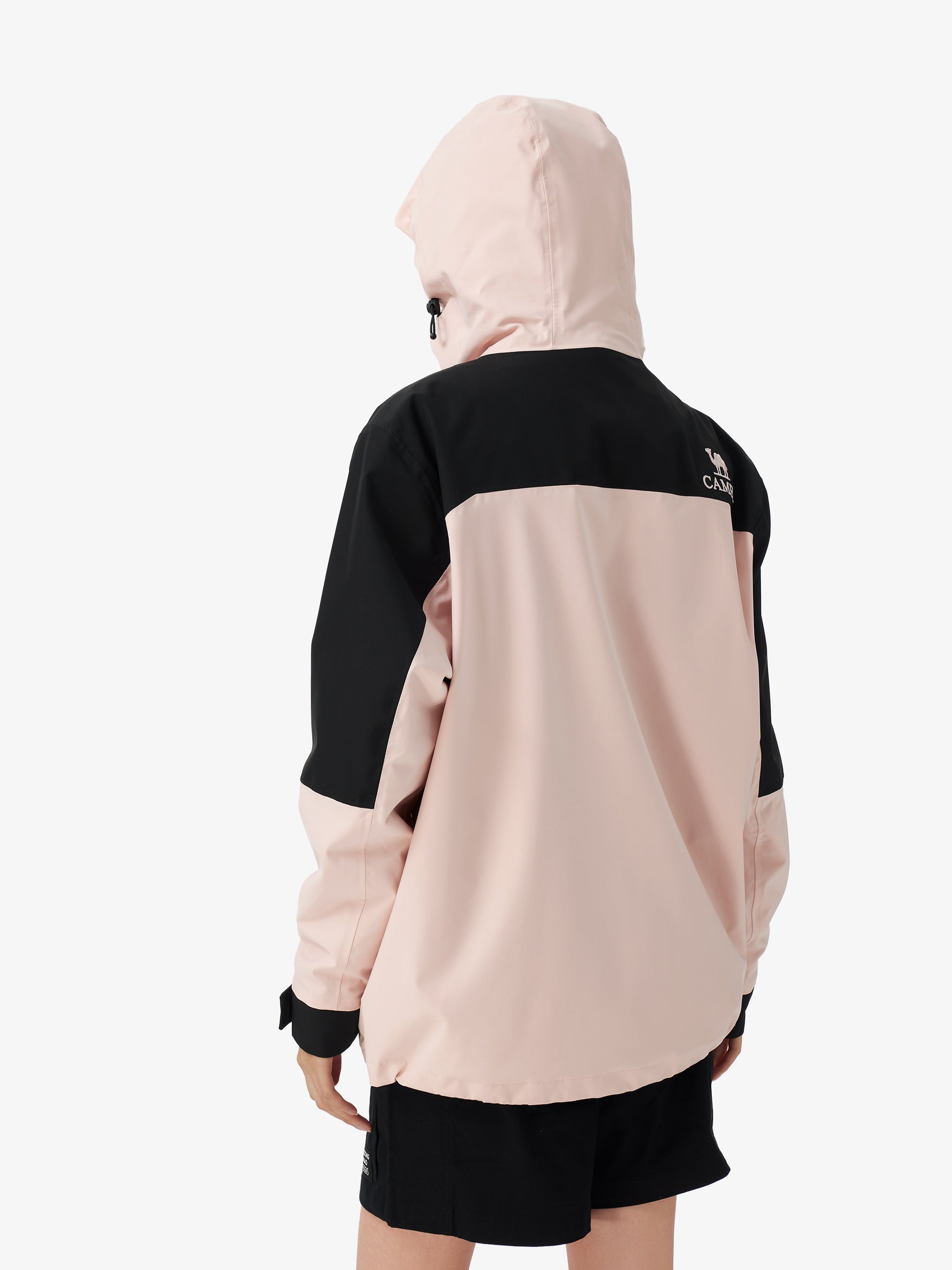 Back view of Camel Women’s Arctic Sentinel Paneled 3-in-1 Jacket, built with waterproof outer shell and warm fleece liner